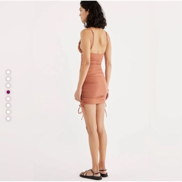 NWT Rumer Revolve Paige Mini Dress In Amber Sz Small $140 m1 - Picture 2 of 9